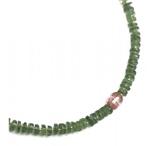 PINE SMELL - COLLIER TOURMALINE ROSE...