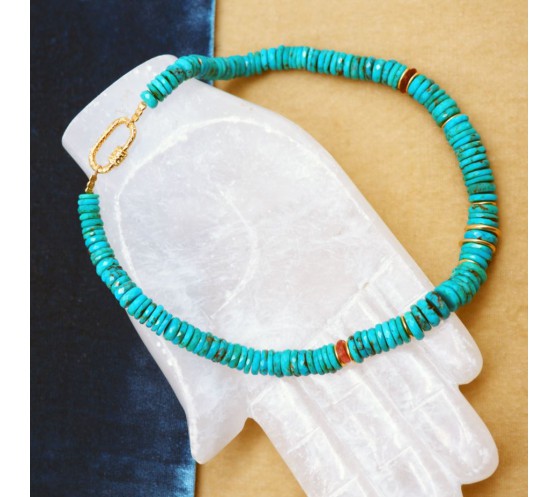 ISLAND GIRL - COLLIER TURQUOISES,...