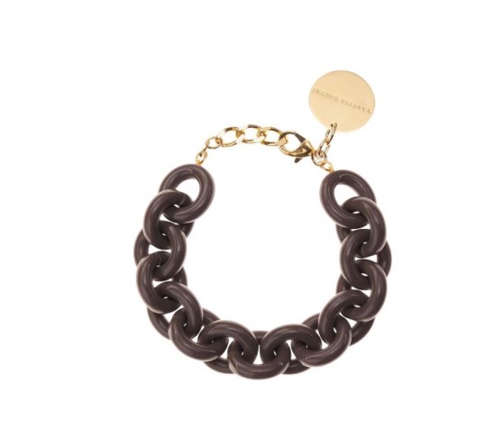 BRACELET MAILLONS CERCLES - WINTER TAUPE
