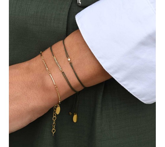 Bracelet doré chaîne simple et asymétrique