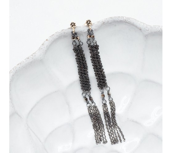 BOUCLES D'OREILLES N°885 - RUTHENIUM