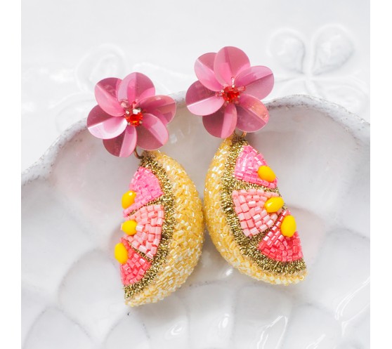 BOUCLES D'OREILLES - CITRUS - PINK