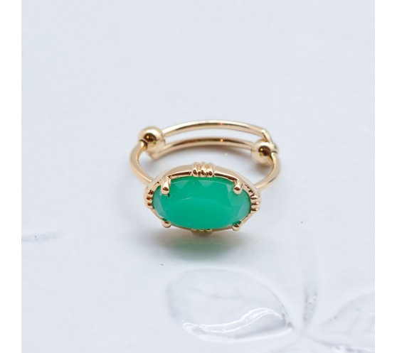 BAGUE PIERRE OVALE HORIZONTALE...