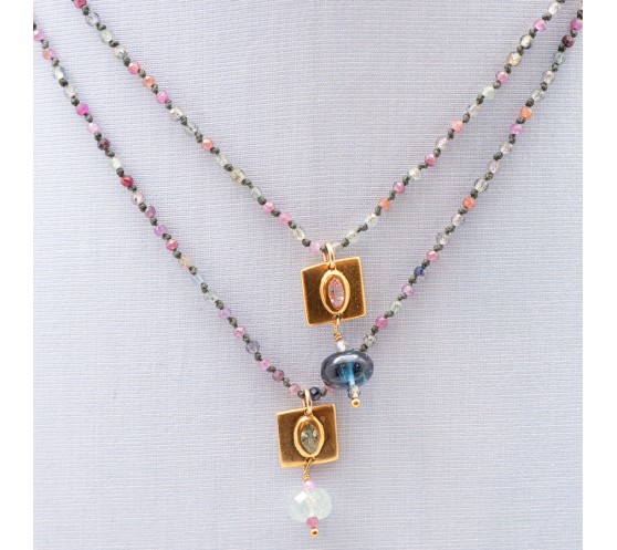 EVERGREEN - COLLIER GIGI MIX RUBIS ET...