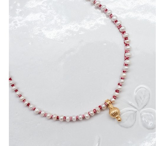 COLLIER - ANAR 3 - ROUGE ET ROSE