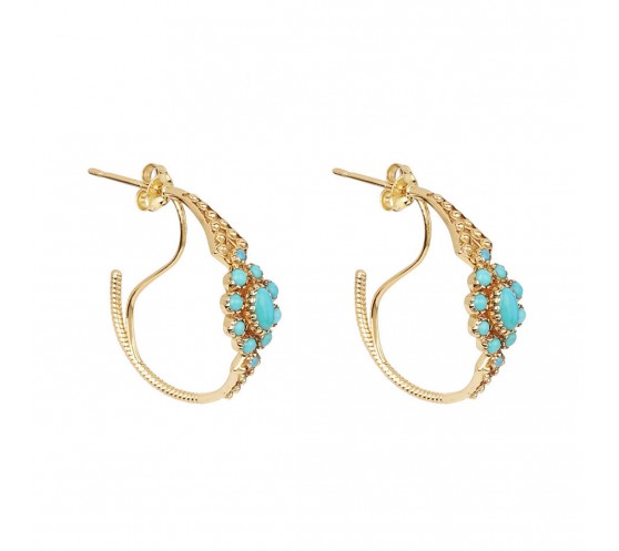 BOUCLES D'OREILLES ANNE - TURQUOISES
