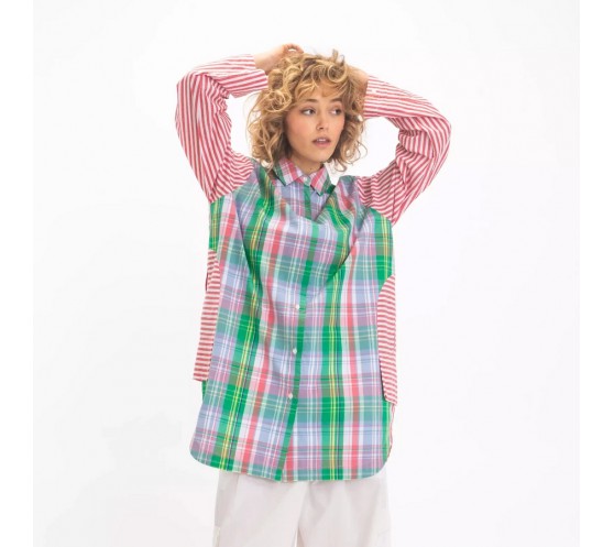 CHEMISE SATYA TARTAN ET RAYURES...