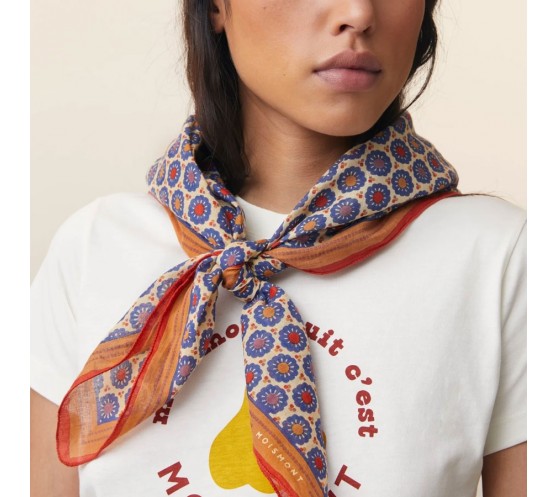 FOULARD EN COTON - 715 - MOCHA