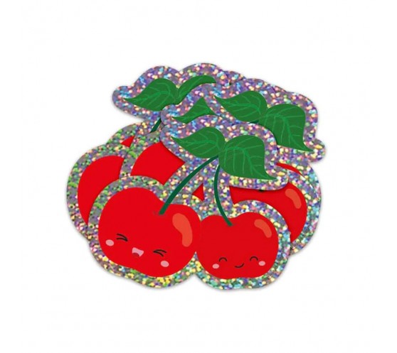 GLITTER STICKER - CHERRIES